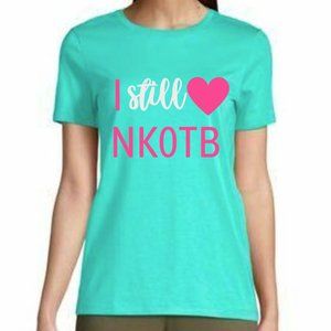 NKOTB SHIRT Groupie Graphic Tee TEAL SZ LARGE - NWT